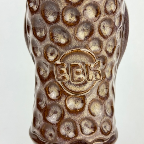 RARE Munktiki EEK Vintage Tiki Mug 7” Brown Drip Glaze 2001 #80 Paul Nielsen - Picture 5 of 10